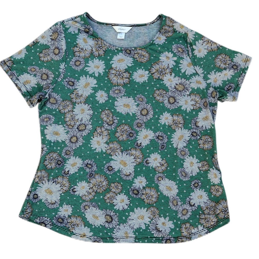 Christopher & Banks Daisy Stripe Printed Top